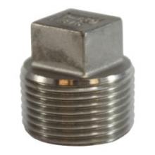 Midland Industries 63643 - MIDLAND INDUSTRIES 636 MPT Stainless Steel 150 lb Cored Square Head Plug