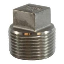 Midland Industries 63654 - MIDLAND INDUSTRIES 636 MPT Stainless Steel 150 lb Cored Square Head Plug