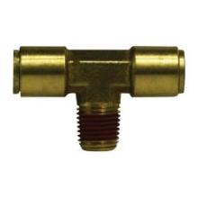 Midland Industries 72060404 - MIDLAND INDUSTRIES 720 Push-In Tube Push-In Tube Male Global Threaded Brass Branch Tee