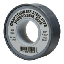 Midland Industries 982136 - MIDLAND INDUSTRIES 982 4 mil Thick Gray PTFE 1.2 g/cc Density Stainless Steel Thread Seal Tape