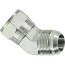 Midland Industries SS6502-08-08 - MIDLAND INDUSTRIES SS6502 Male JIC Female JIC Swivel Stainless Steel 45 deg Elbow