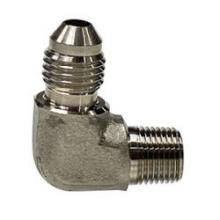 Midland Industries SS2501-12-12 - STAINLESS ADAPTERS SS2501 37 deg JIC Male Flared MNPT Stainless Steel 90 deg Elbow