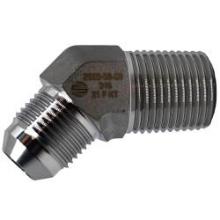 Midland Industries SS2503-16-16 - STAINLESS ADAPTERS SS2503 37 deg JIC Male Flared MNPT Stainless Steel 45 deg Elbow