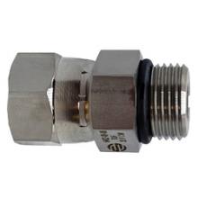 Midland Industries SS6402-06-06 - STAINLESS ADAPTERS SS6402 Male ORB Female JIC Swivel Stainless Steel Adapter