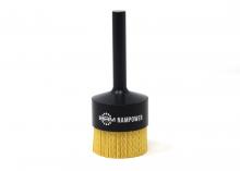 Brush Research Manufacturing AEB200100120 - BRM AEB200100120 NAMPOWER End Brush, 2” Diameter, 5.250" OAL, 120 Grit, Ceramic Abrasive Nylon