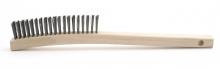 Brush Research Manufacturing B40 - B40 Curved Handle Scratch Brush, Carbon Steel, 3X19, 1.125" Trim, 13.75" OAL