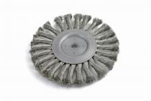 Brush Research Manufacturing BTS830F - BRM BTS830F, 8" Knotted Wire Wheel, .030 CS, 5/8-1/2" Arbor Hole, 1.687" Trim, .750"