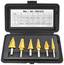 Alfa Tools MBS16TN - 6PC PROBIT DRILL TIN CARBIDE TIPPED SET PLASTIC CASE