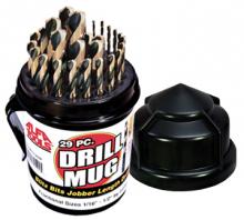 Alfa Tools J150190DM - 29PC .BLACK.US JOBBER DRILL MUG SET